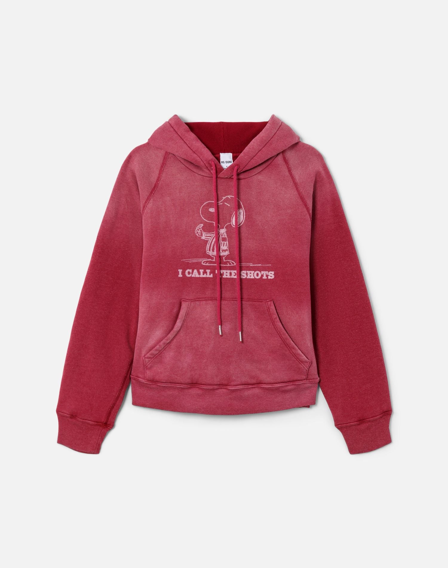 Thermal Lined Raglan Hoodie Snoopy - Faded Beet