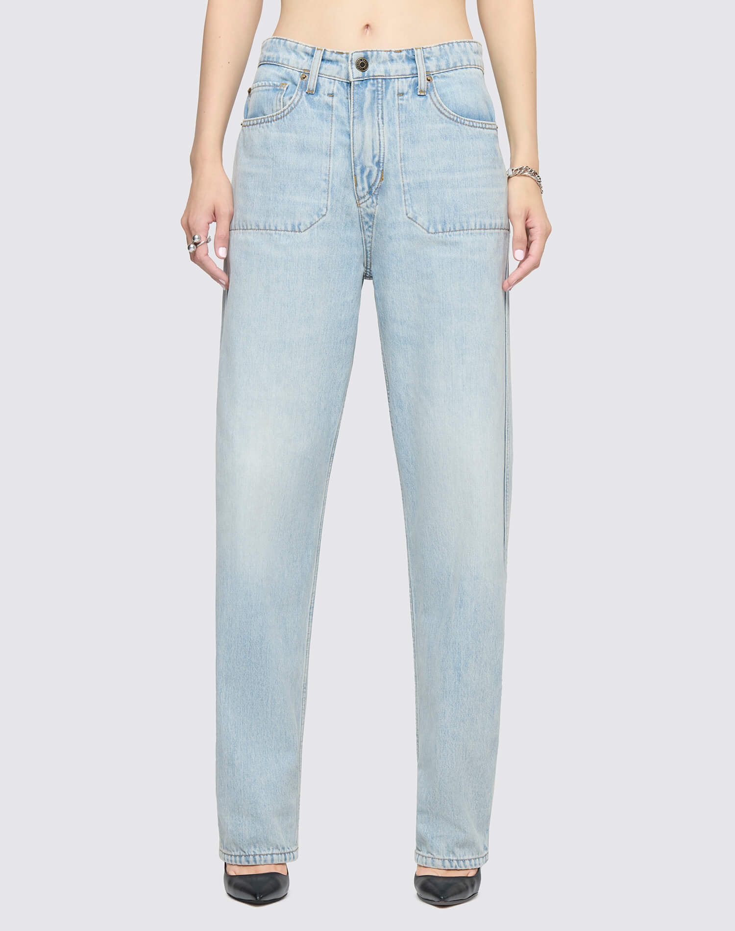 The Rewind Jean - Love Letter Blue Floral