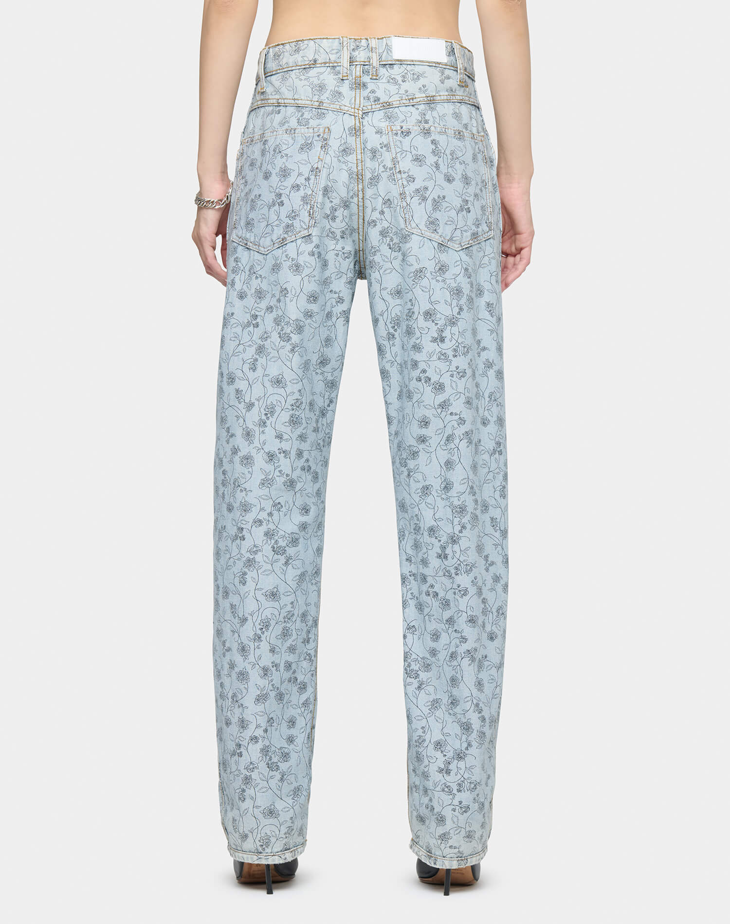 The Rewind Jean - Love Letter Blue Floral
