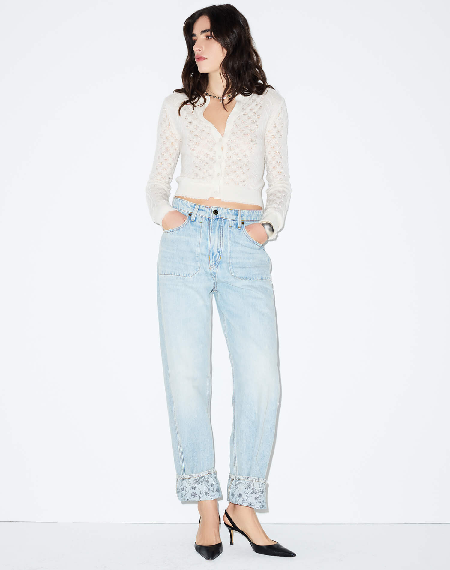 The Rewind Jean - Love Letter Blue Floral