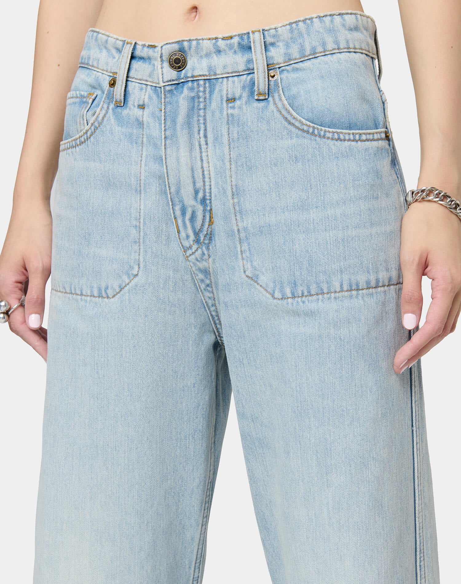 The Rewind Jean - Love Letter Blue Floral
