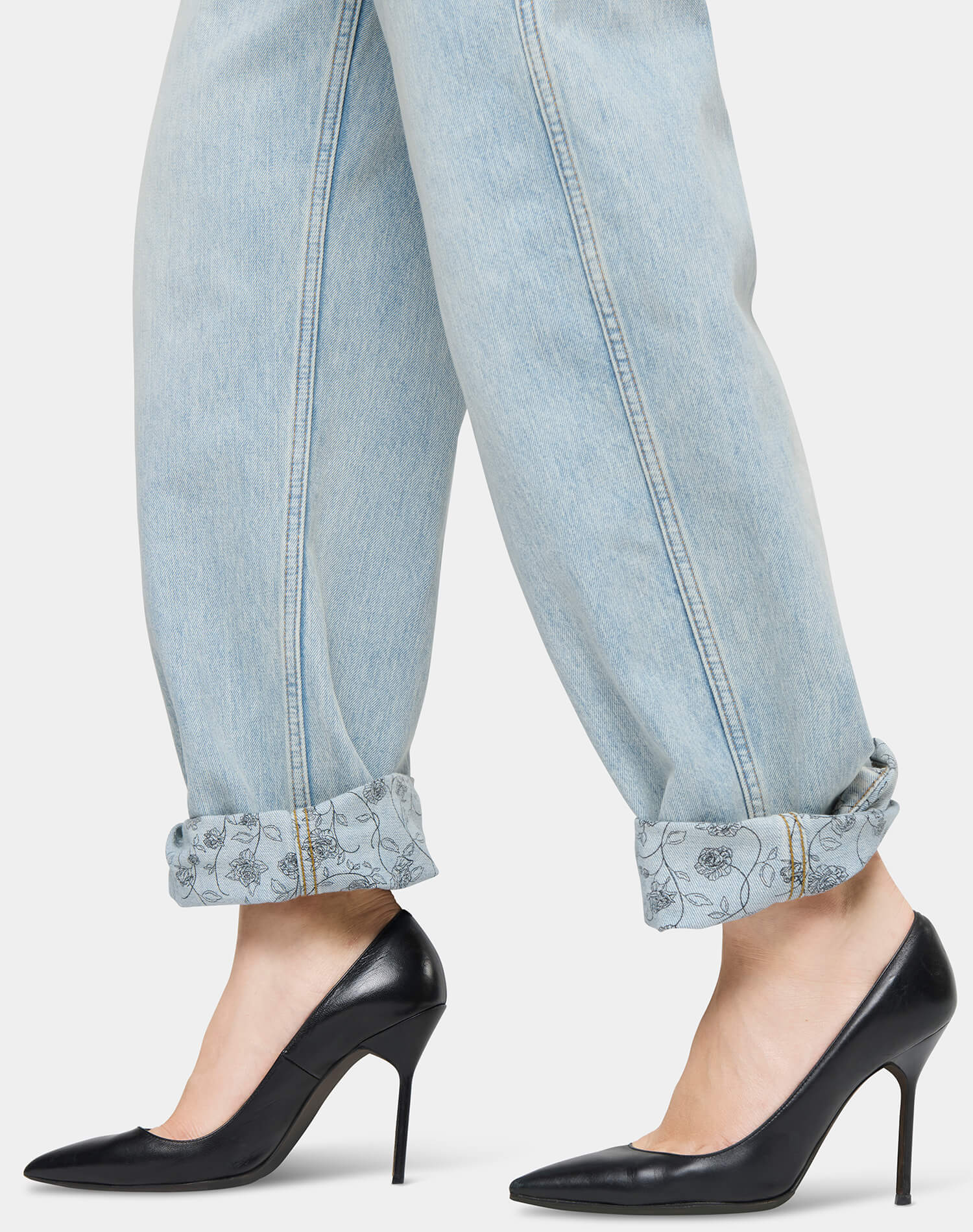 The Rewind Jean - Love Letter Blue Floral