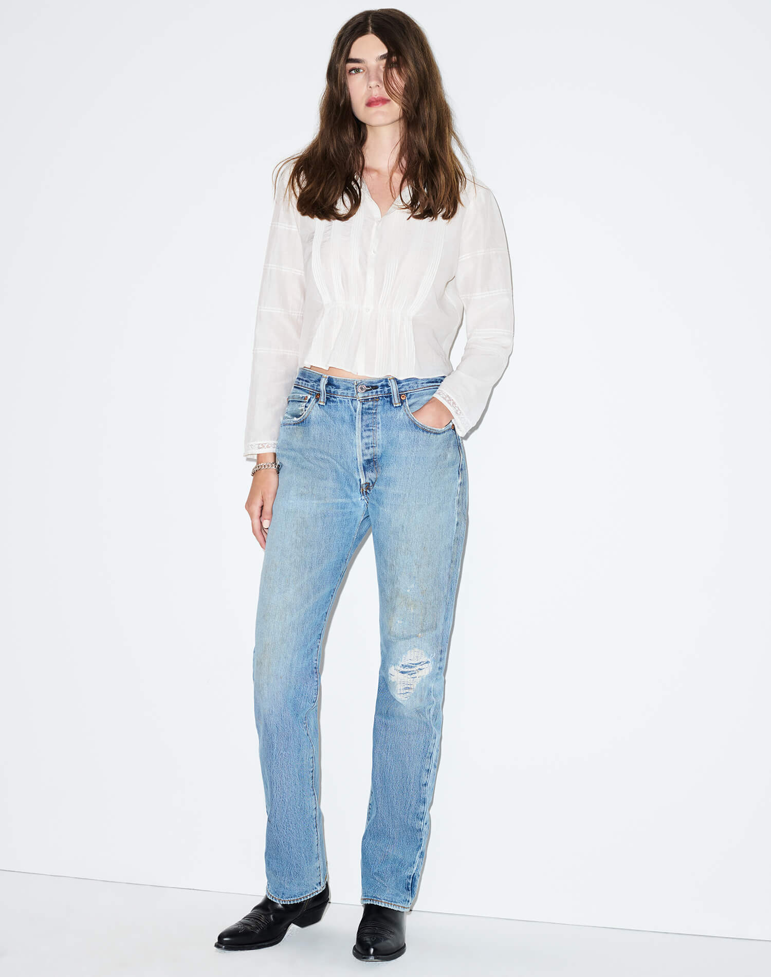 Addie Blouse - Vintage White
