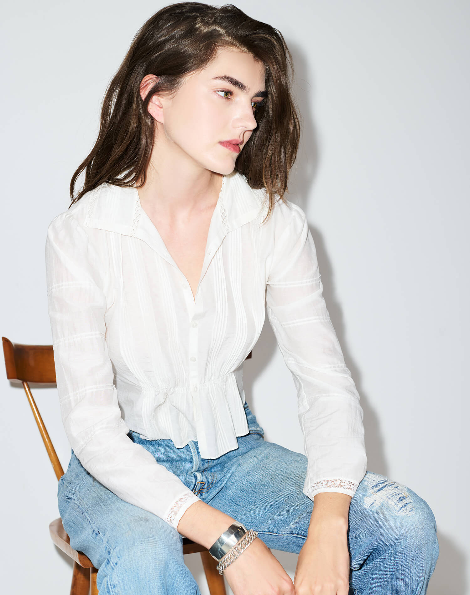 Addie Blouse - Vintage White