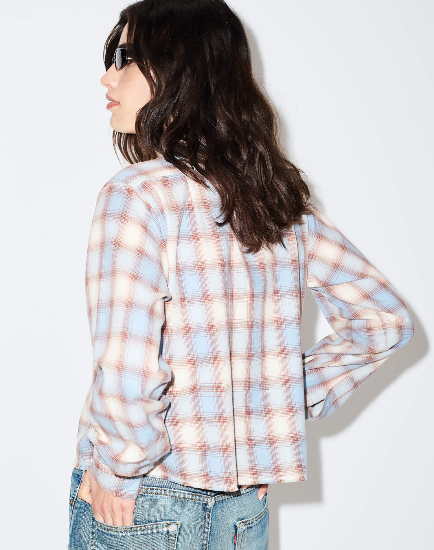 Bianca Shirt - Bluebell Plaid