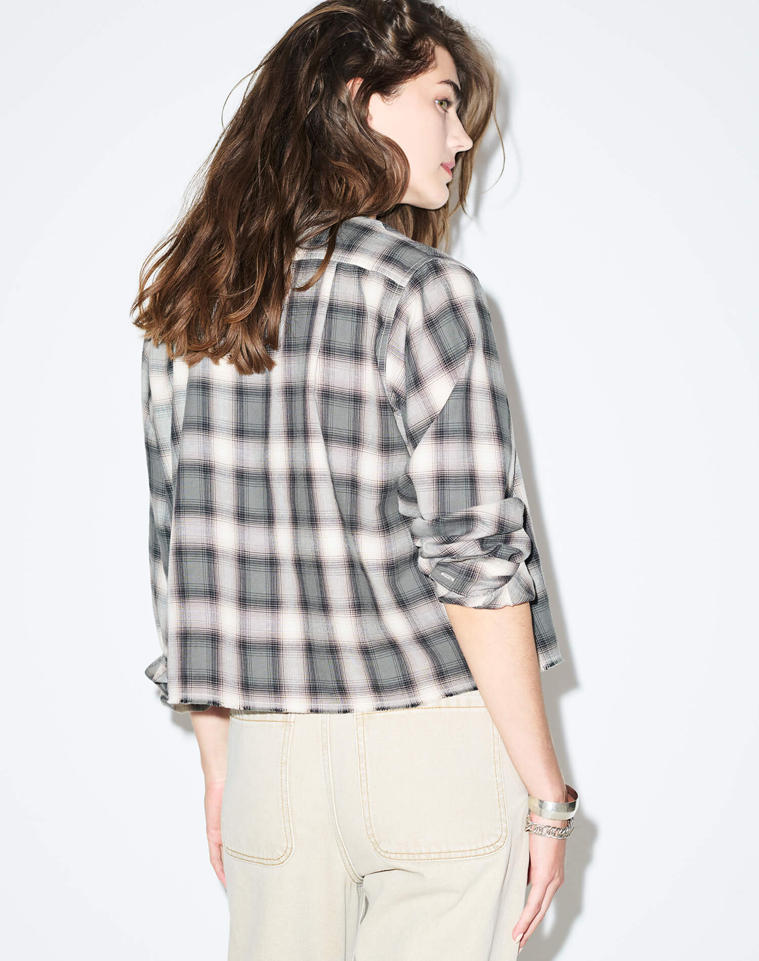 Bianca Shirt - Dark Sage Plaid