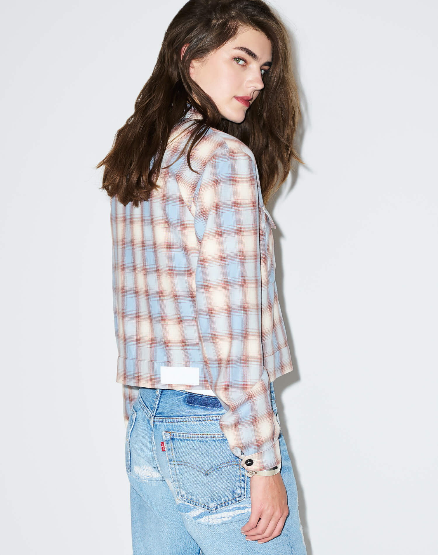 Viv Jacket - Bluebell Plaid