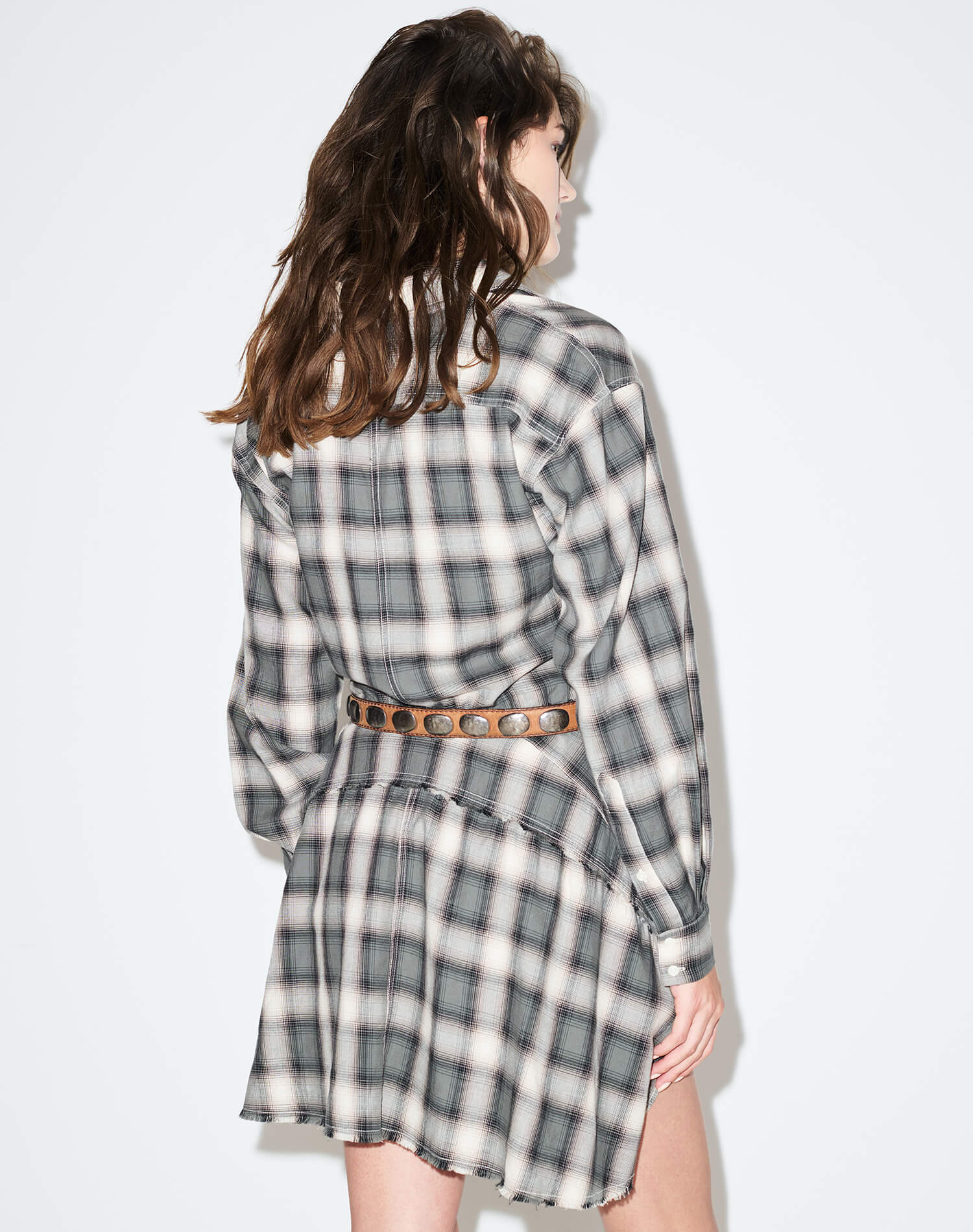 Agnes Dress - Dark Sage Plaid