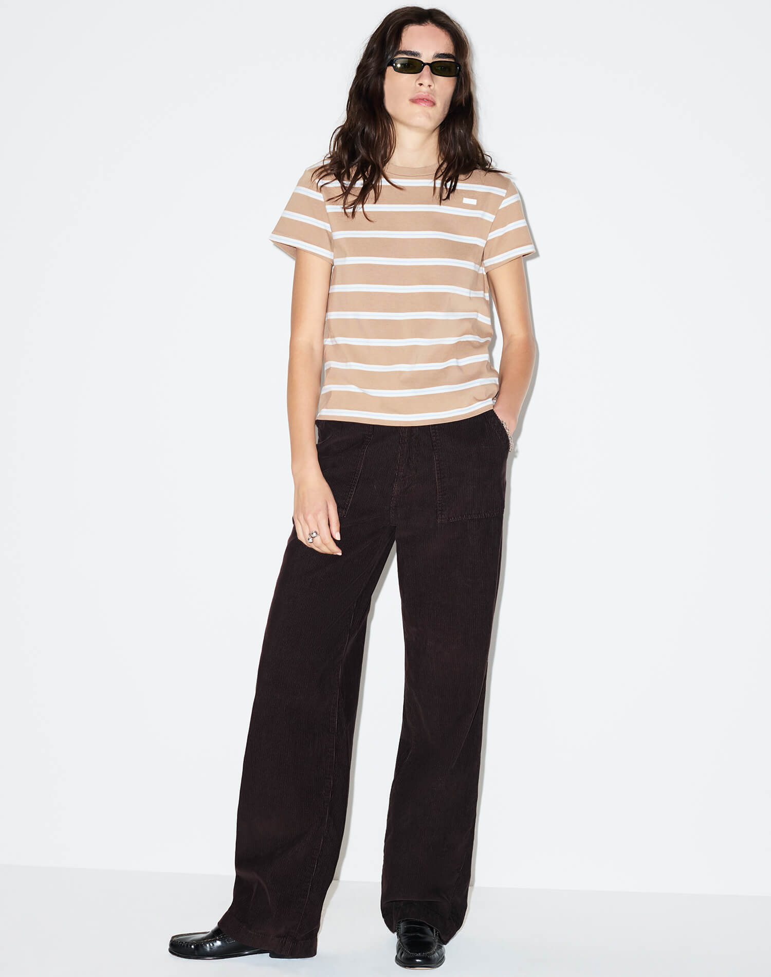 Classic Tee - Khaki Stripe