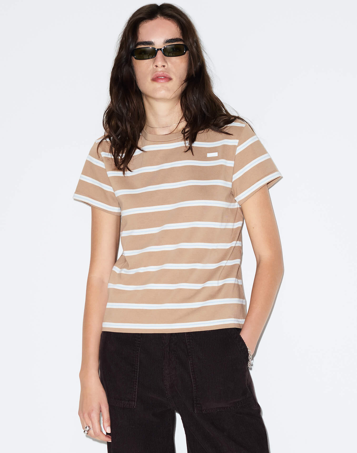 Classic Tee - Khaki Stripe