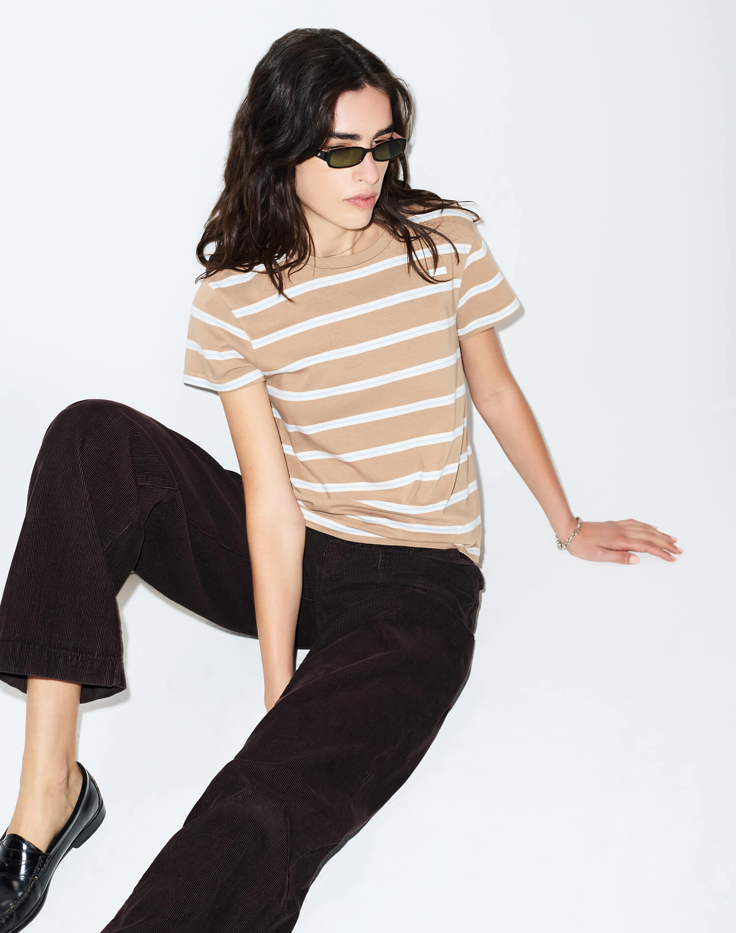 Classic Tee - Khaki Stripe