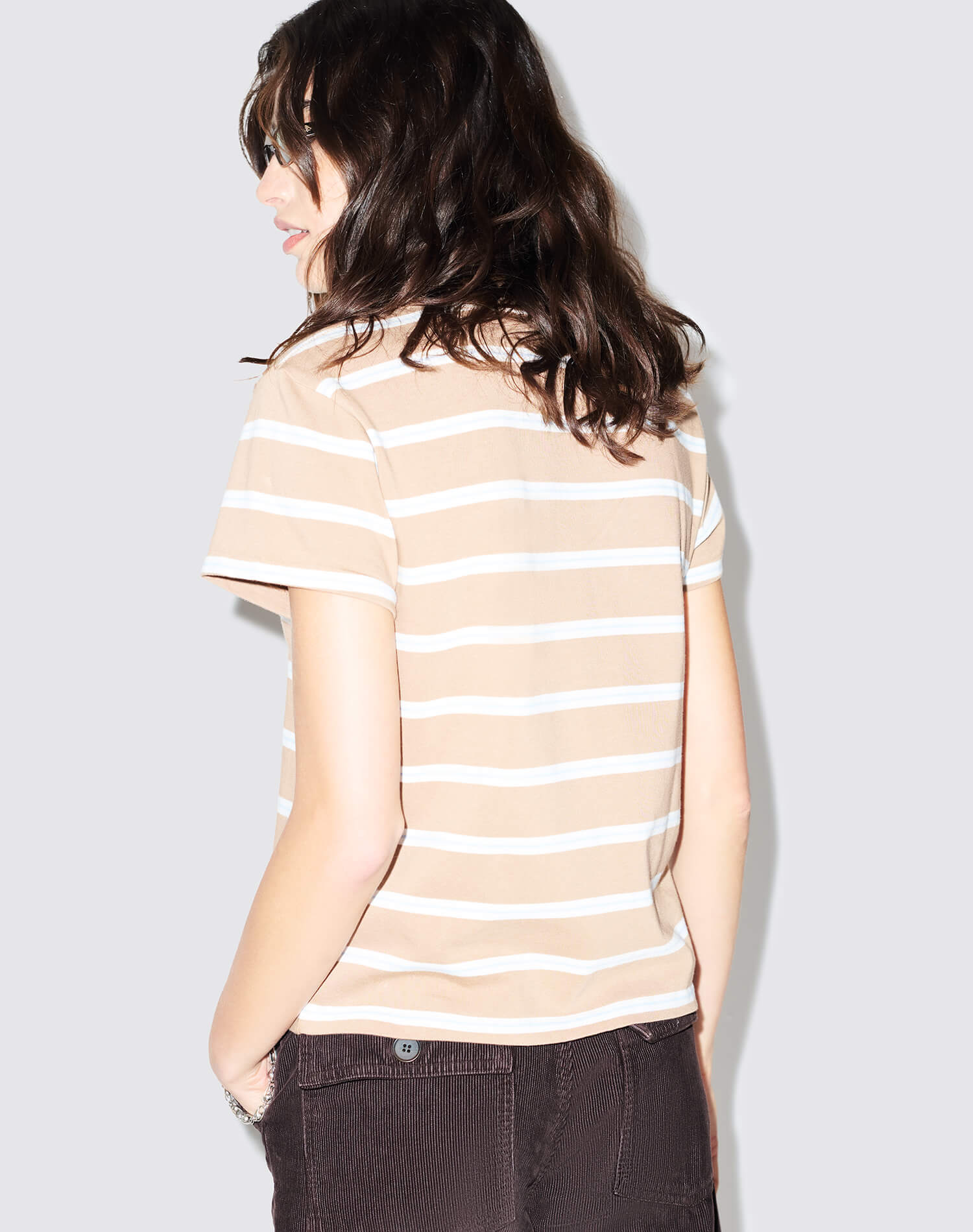 Classic Tee - Khaki Stripe