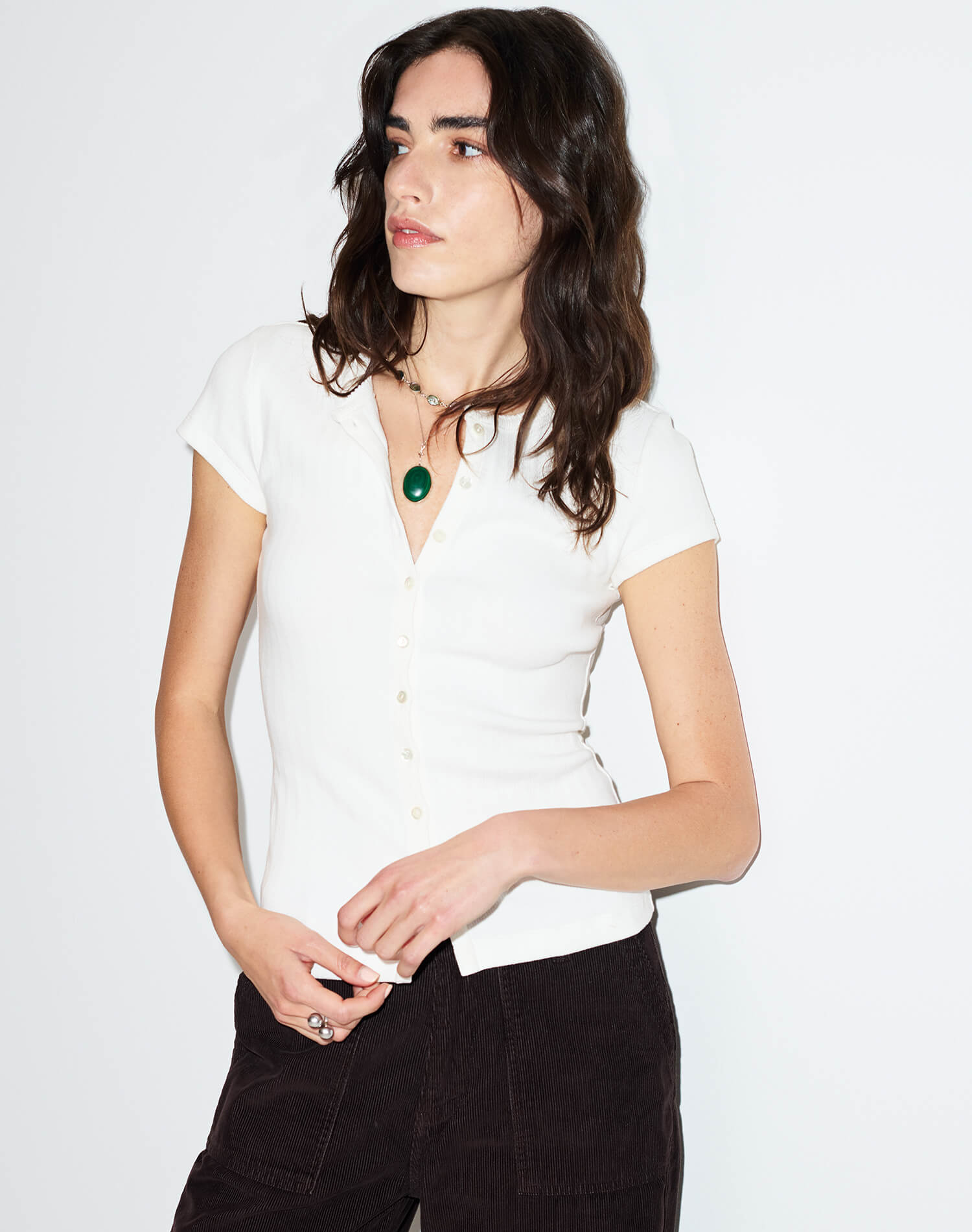 Emmy Short Sleeve - Vintage White