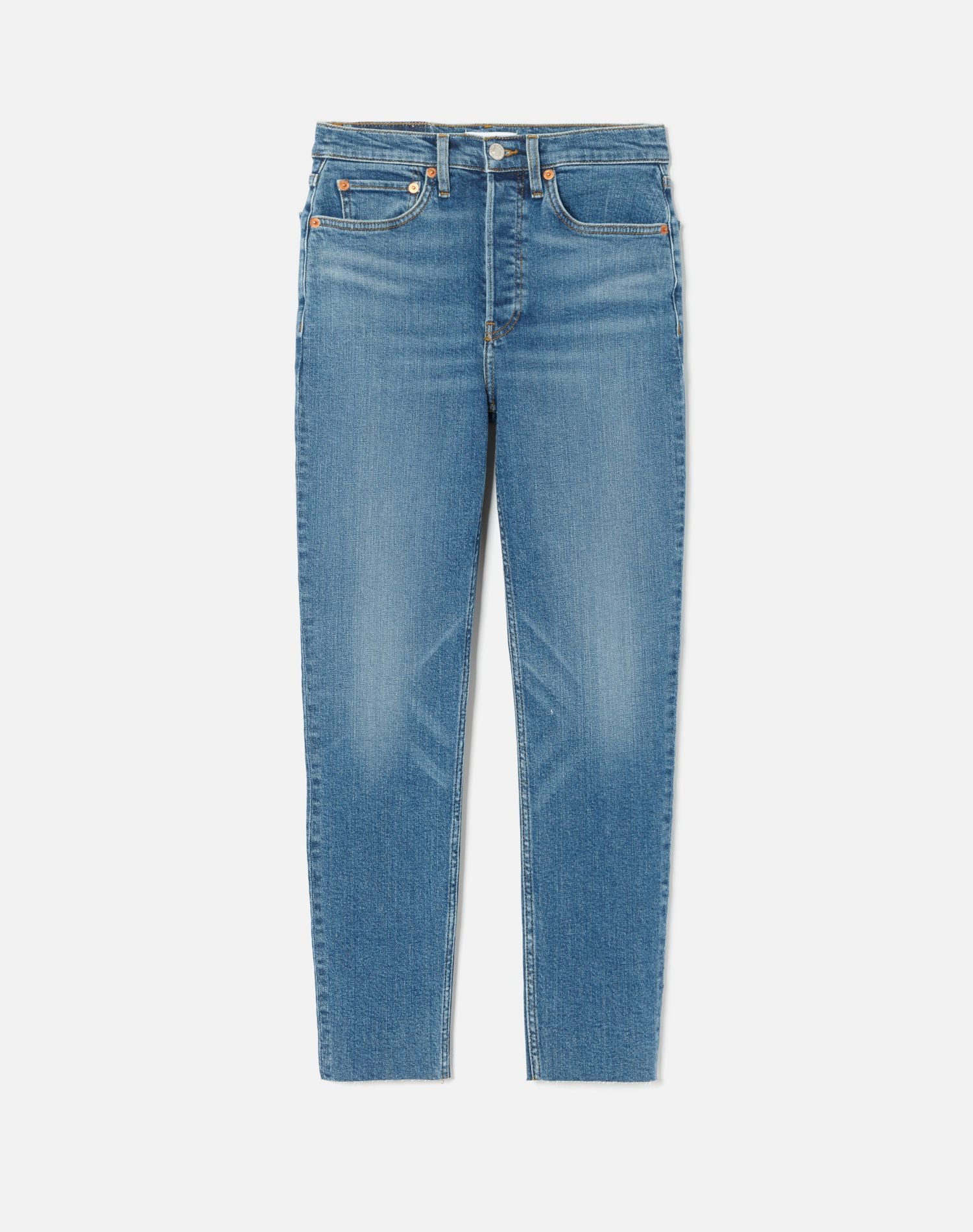 Comfort Stretch High Rise Ankle Crop - French Blue