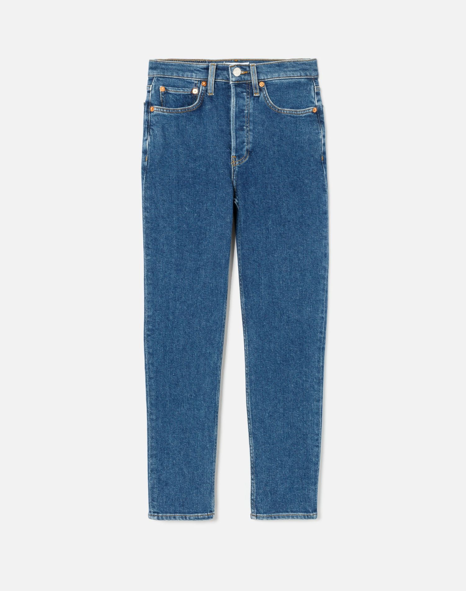 Comfort Stretch High Rise Ankle Crop - Western Rinse