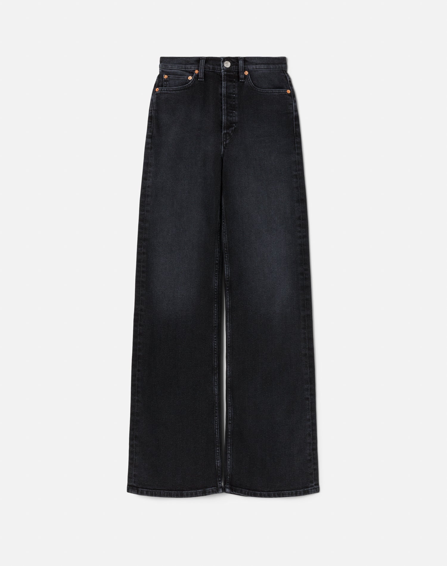 Comfort Stretch 70s Ultra High Rise Wide Leg - Washed Noir