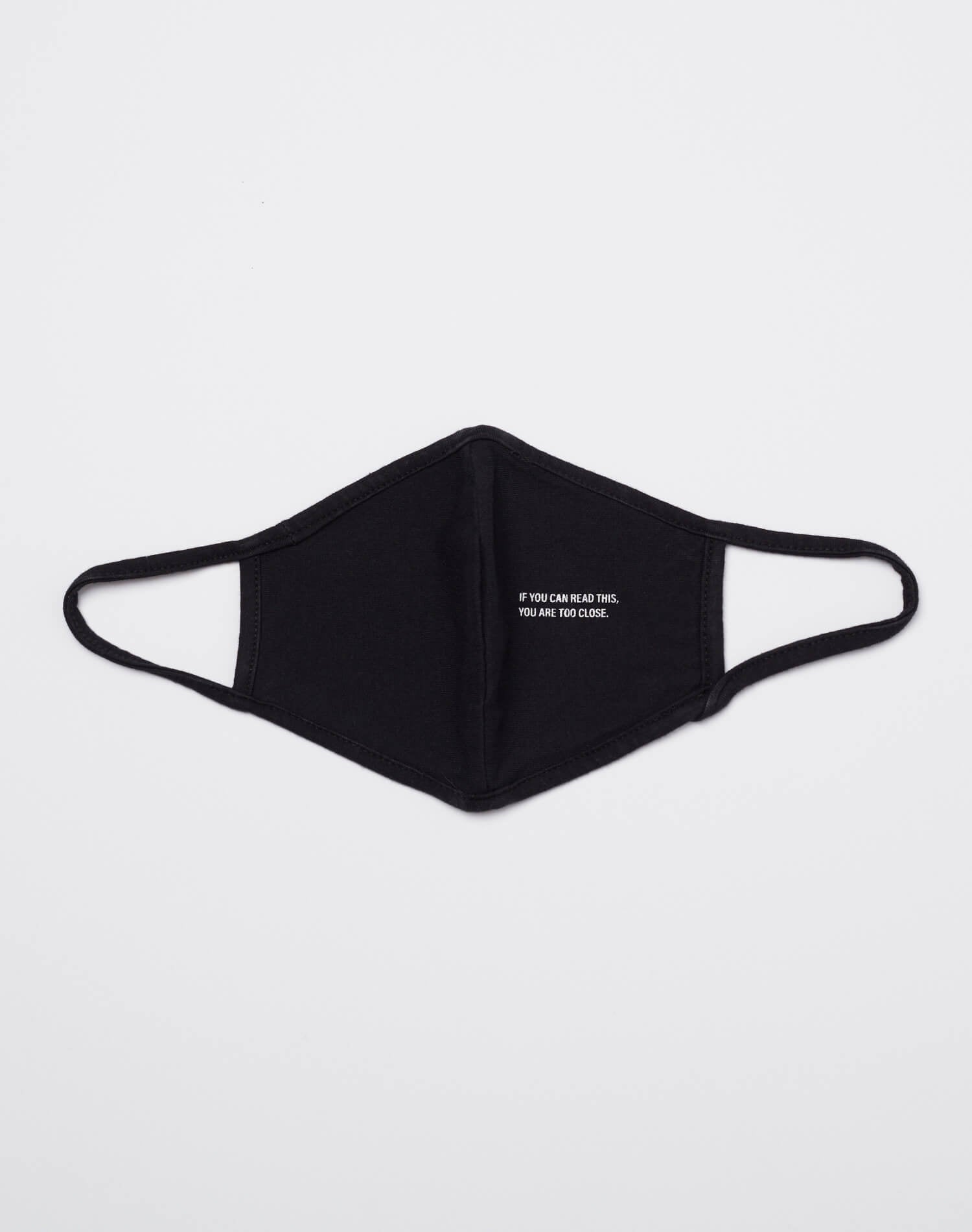 Jersey "Too Close" Mask - Black