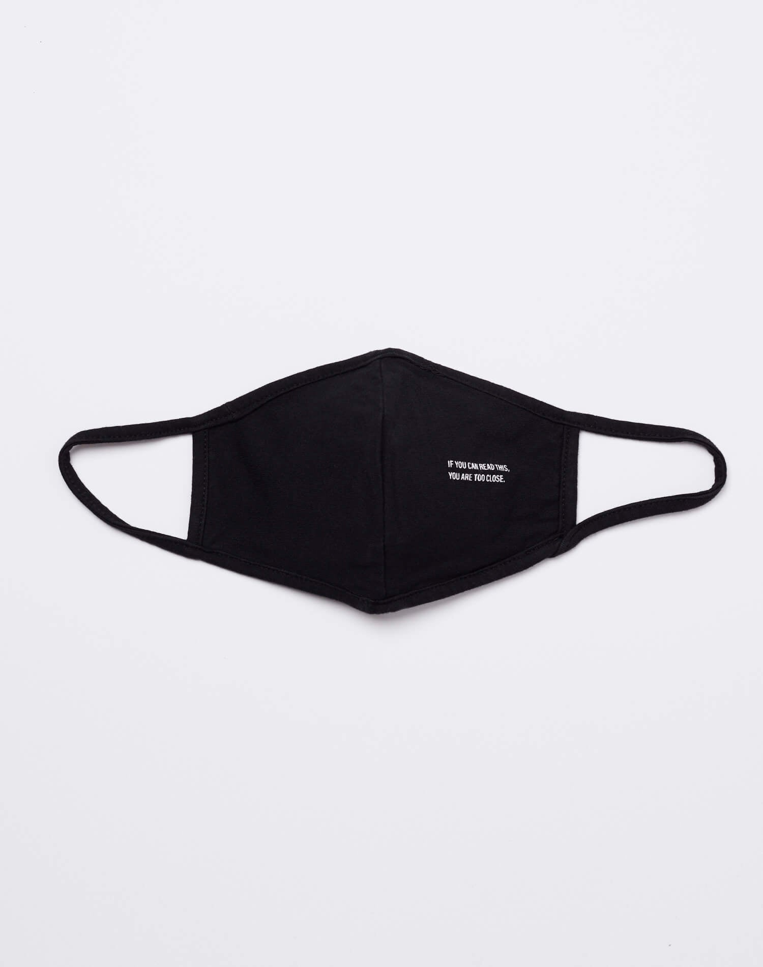 Jersey "Too Close" Mask - Black