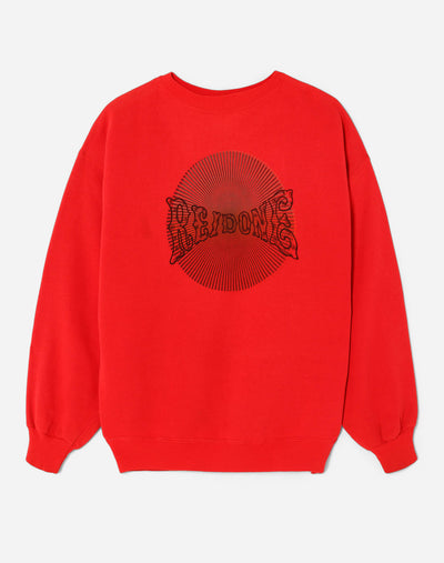 Upcycled "RE/DONE Spiral" Sweatshirt - Red
