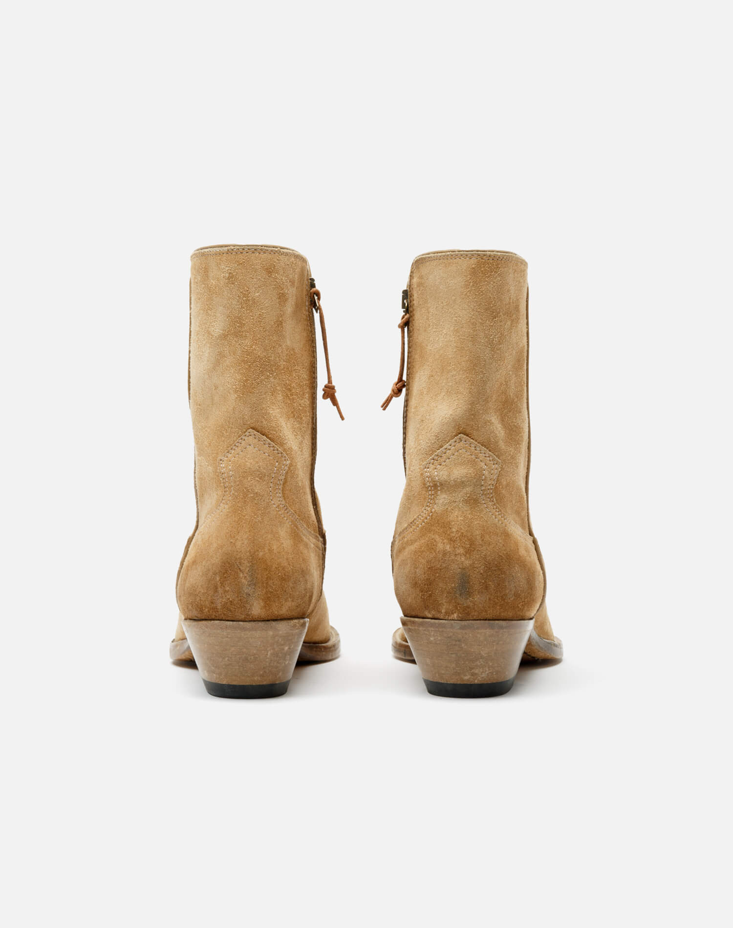 Western Boot - Tan Suede