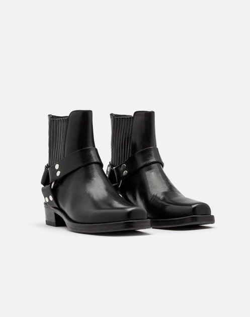 RE/DONE | Cavalry Boot in Black Leather