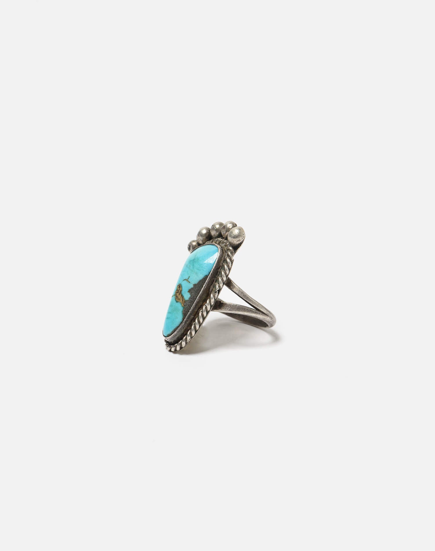 1960s Navajo Sterling Turquoise Foot Ring - #93