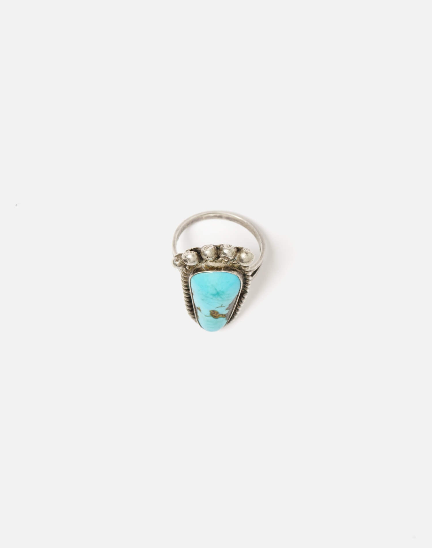 1960s Navajo Sterling Turquoise Foot Ring - #93