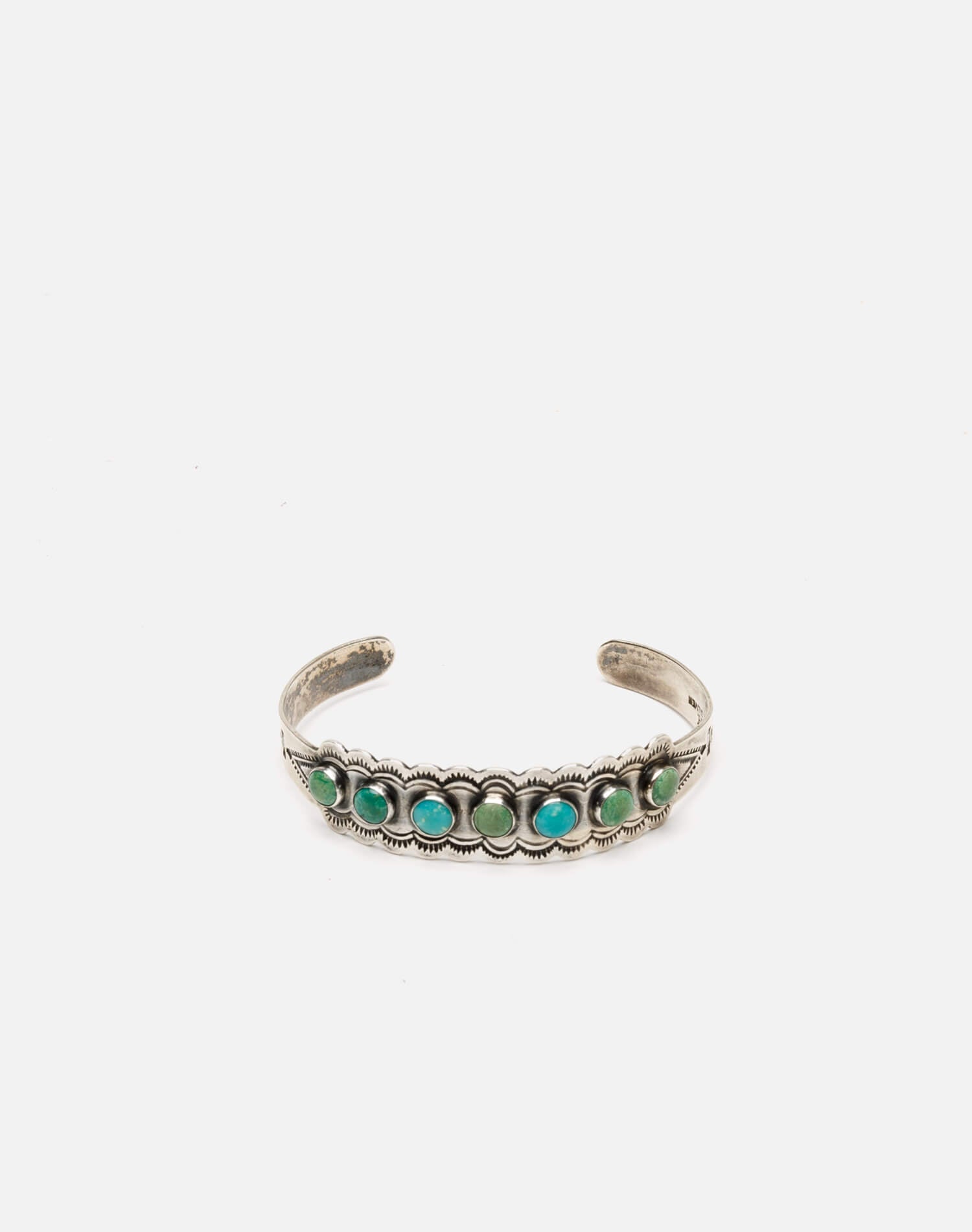 40s Sterling and Turquoise Navajo Cuff - #352