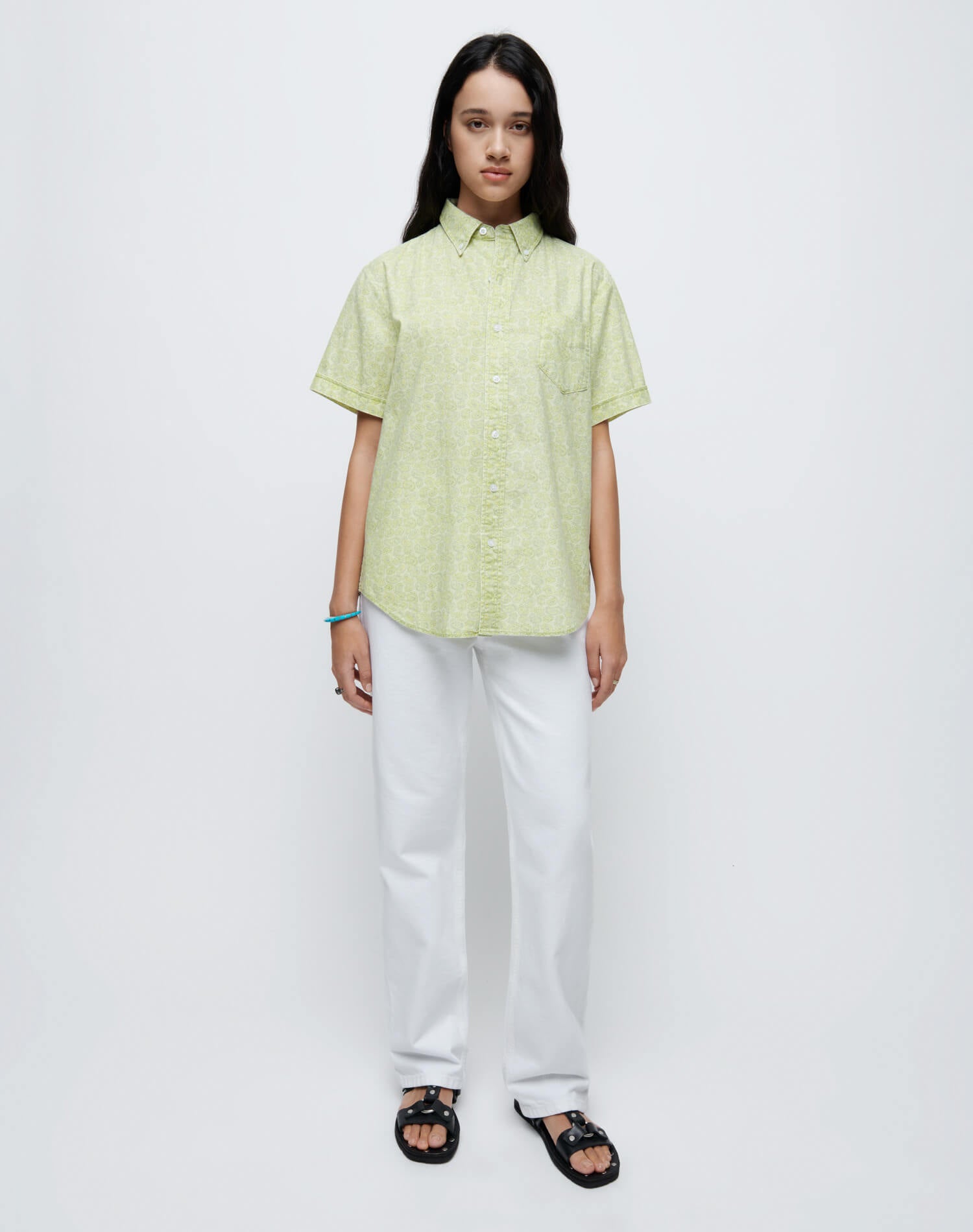 70s Short Sleeve Shirt - Citrus Paisley