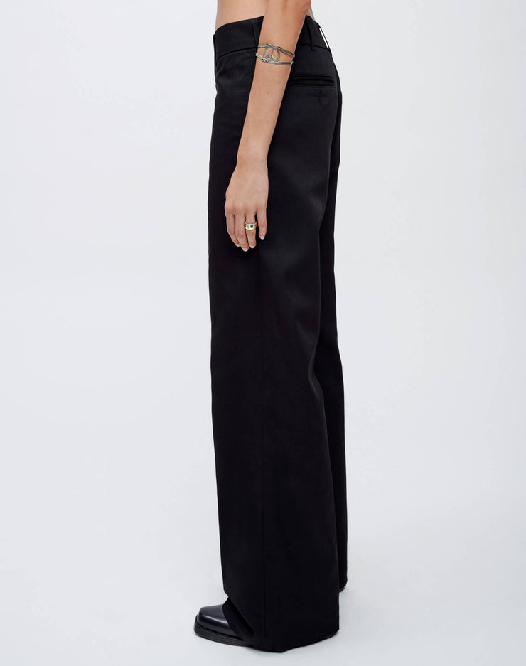Rue Collection Mid-Rise Wide Leg Trousers For Women (Black, 26)