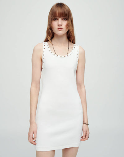 Eyelet Tank Dress - White