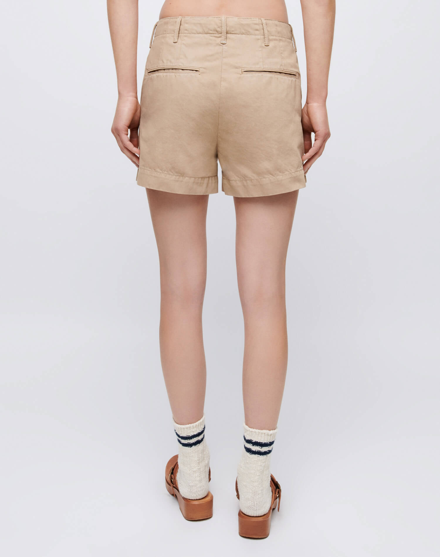 90s Trouser Shorts - Washed Khaki