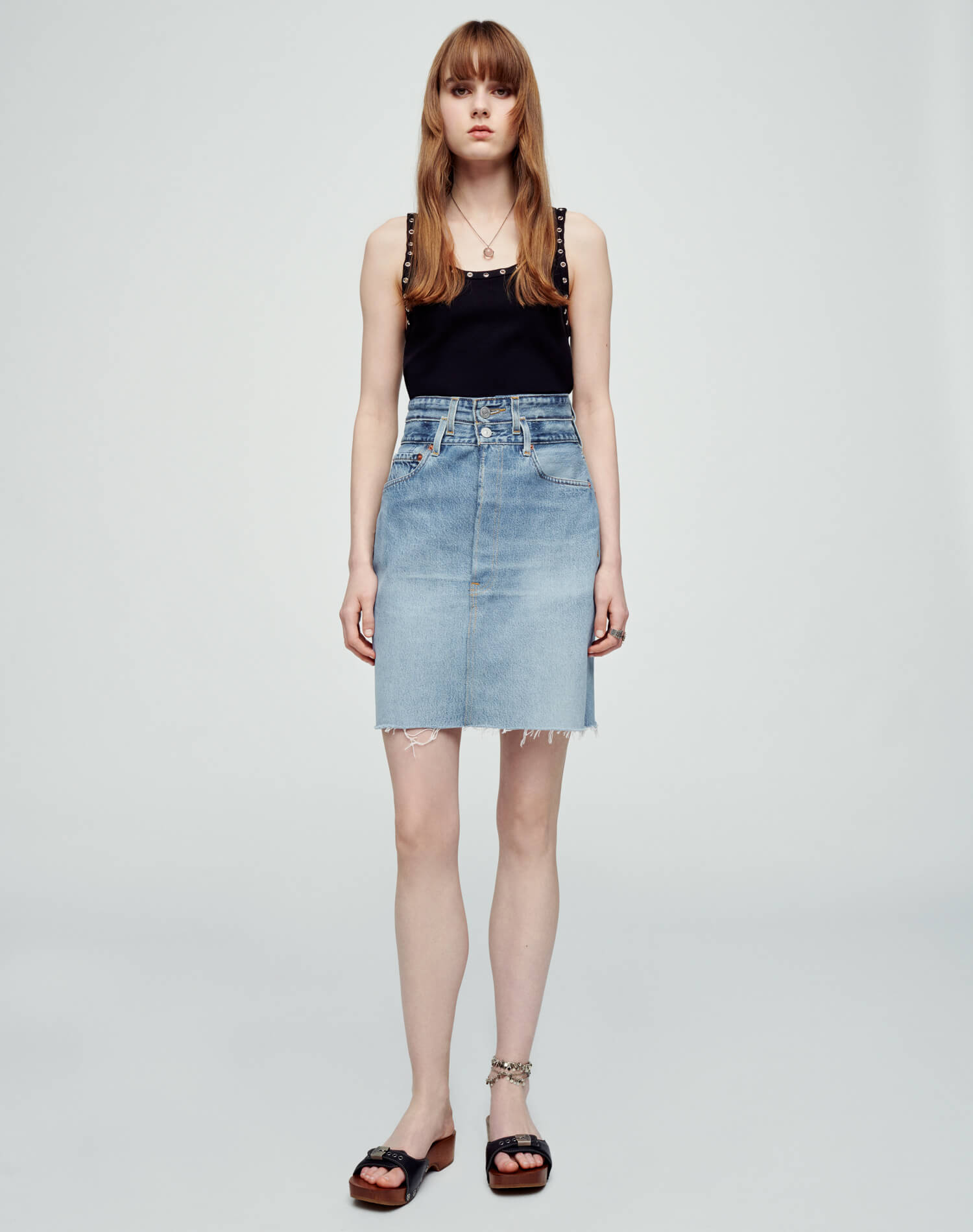 Levi's Double Waisted Pencil Skirt - Indigo (Retail)