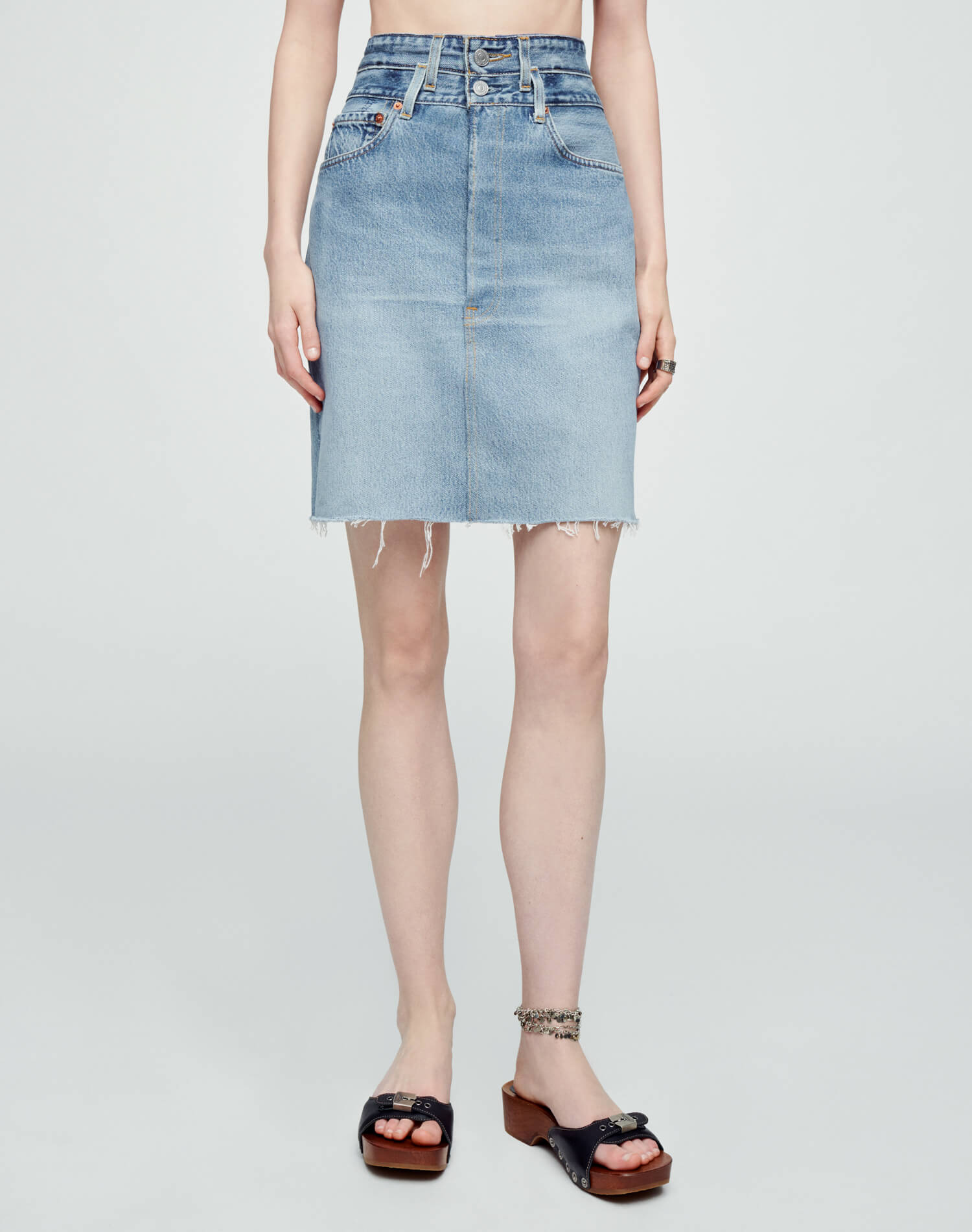 Levi's Double Waisted Pencil Skirt - Indigo (Retail)