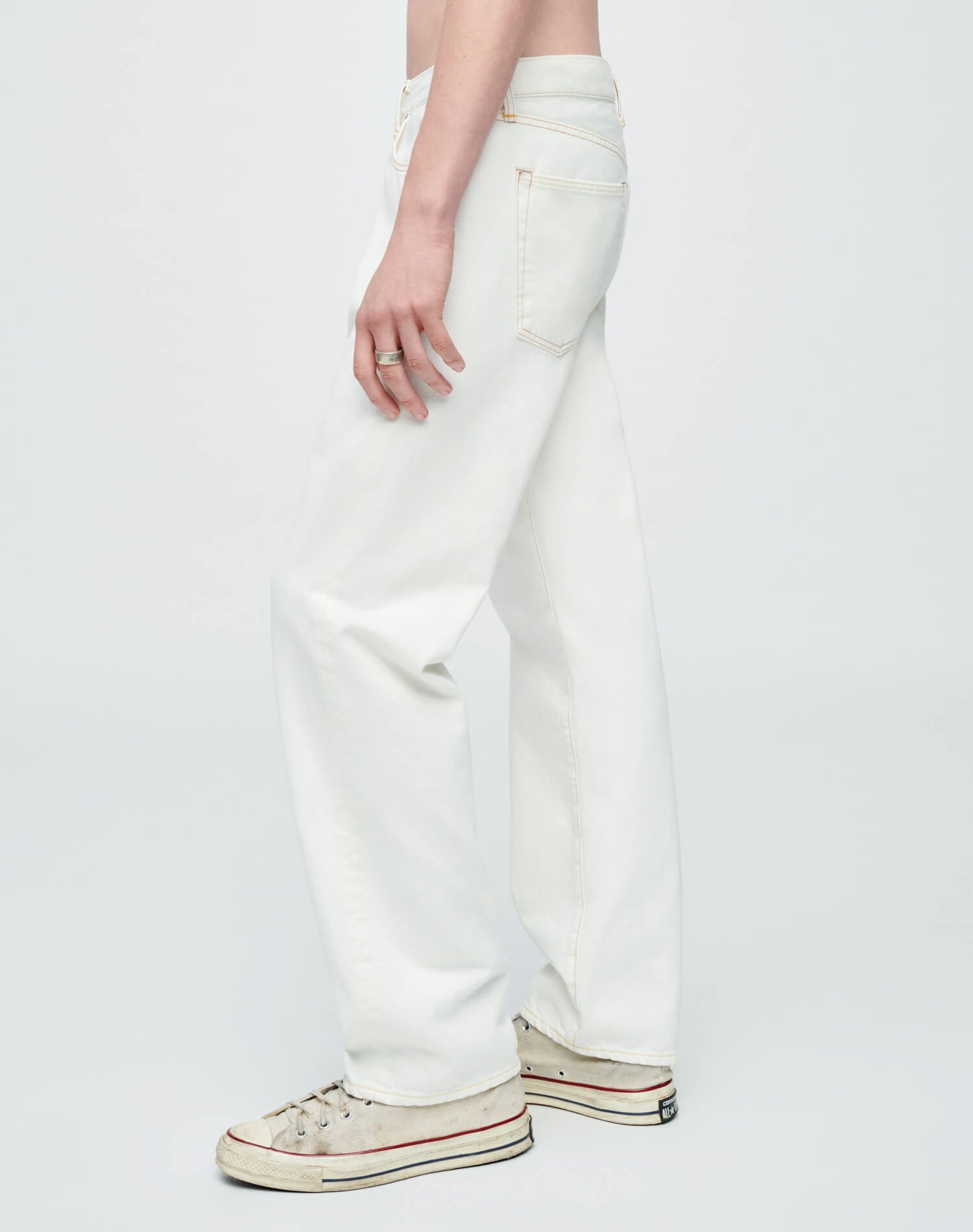 50s Straight - Faded White