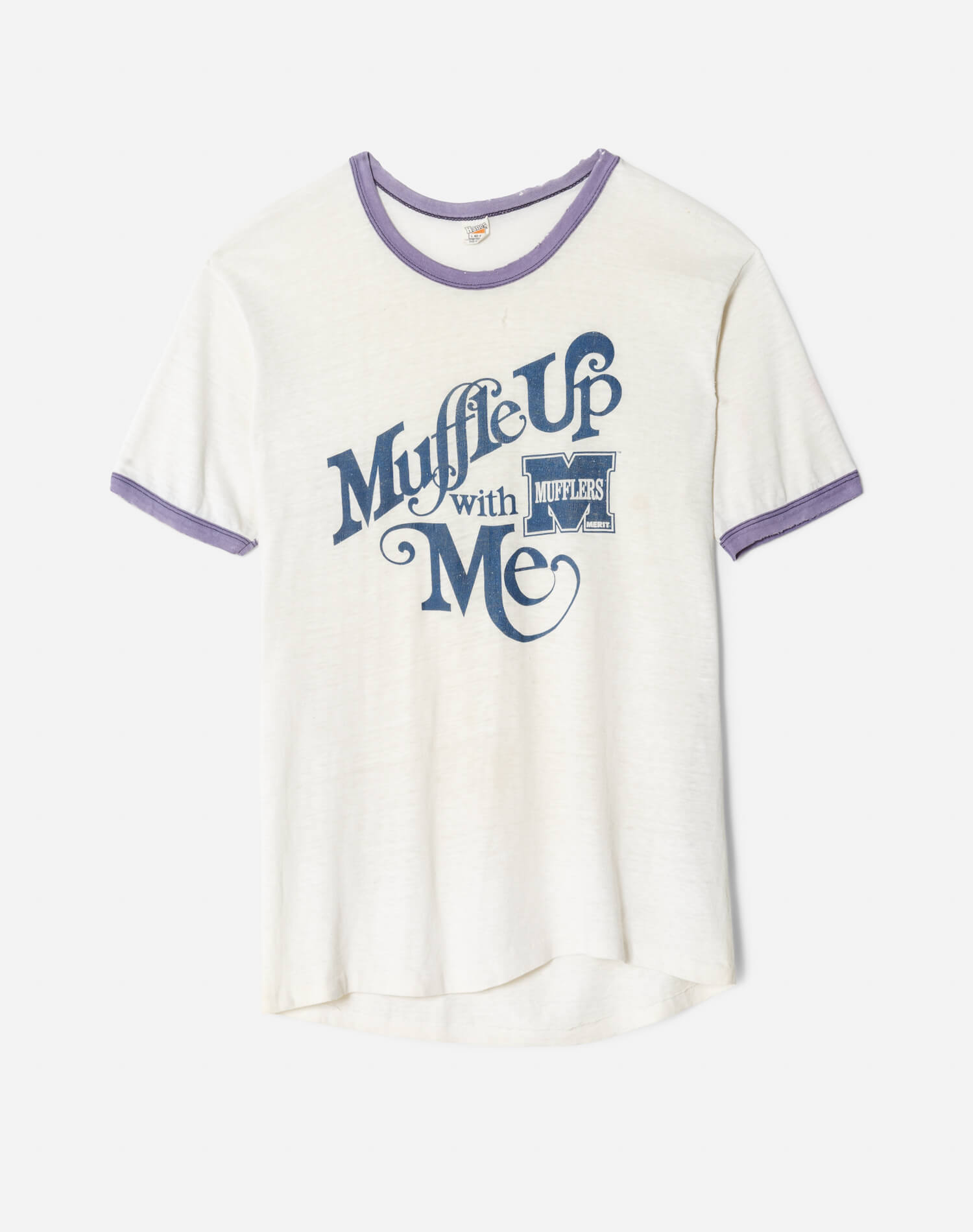 70s "Muffle Up With Me" Ringer Tee -#25