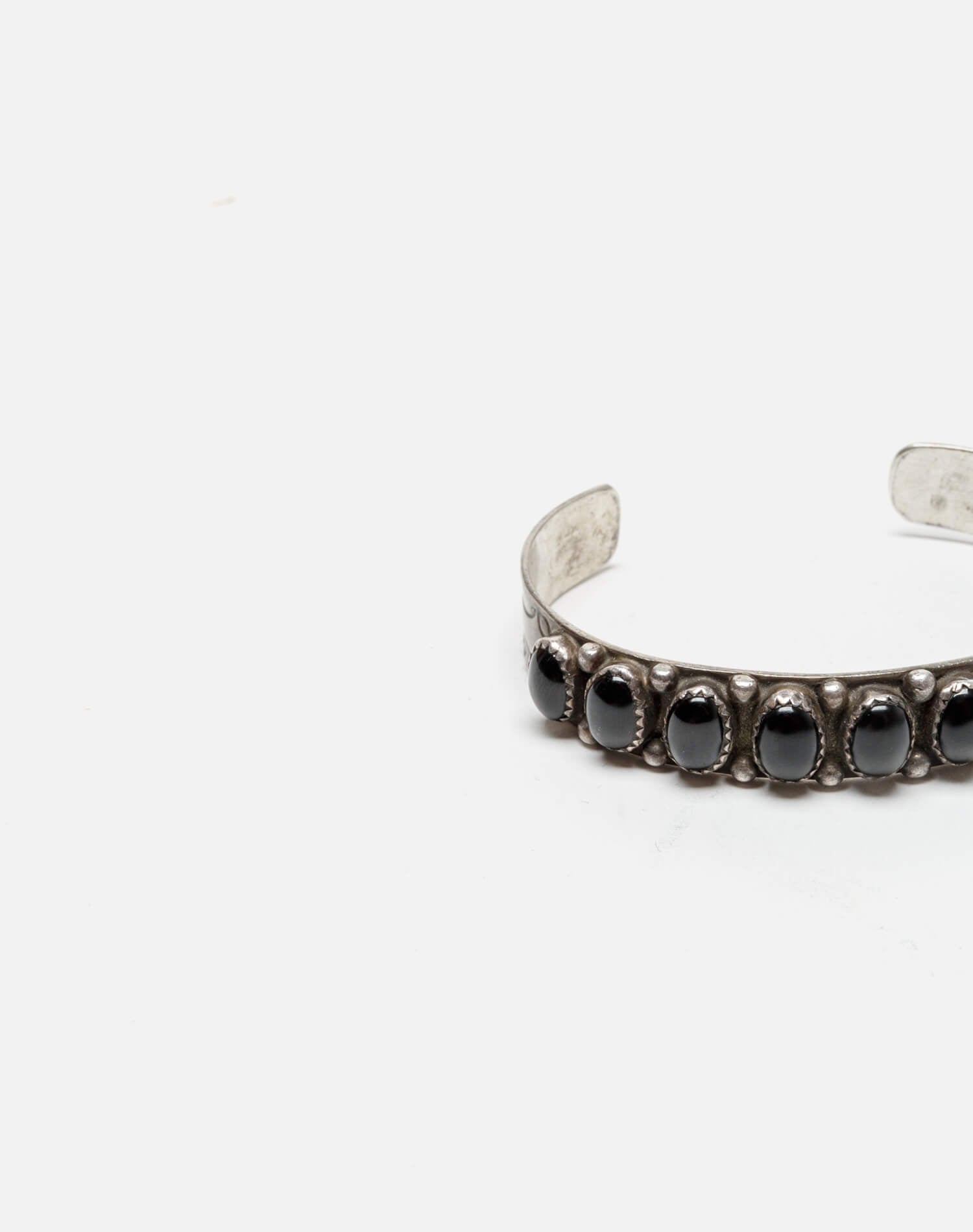 70s Navajo Obsidian Bracelet -#413